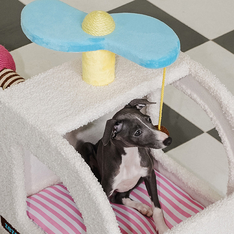 Whimsical Helicopter Pet House – Premium Heavy-Duty Play & Sleep Sanctuary